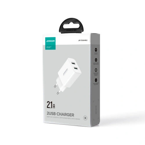 Buy Joyroom JR-TCN04 wall charger 2xUSB-A 10.5W 2.1A white - JYR924 - {ean13} - Home Screen Store Europe