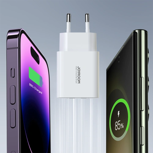 Kup Síťová nabíječka Joyroom JR-TCN04 2xUSB-A 10.5W 2.1A bílá - JYR924 - {ean13} - Sklep Home Screen