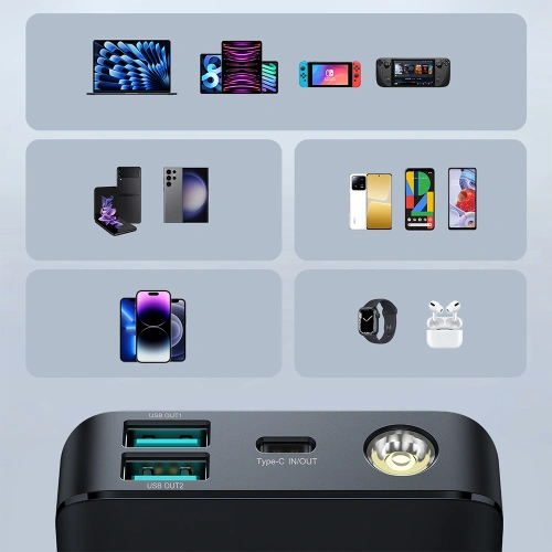Kup Powerbank Joyroom JR-PBF01 2xUSB-A, USB-C 10000mAh PD QC 30W černý - JYR925 - {ean13} - Sklep Home Screen