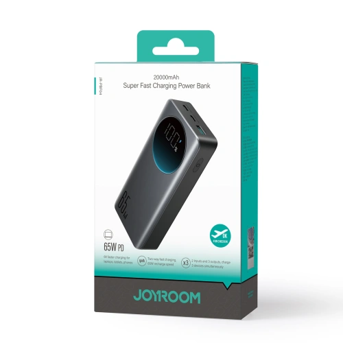 Kup Powerbank Joyroom JR-PBF04 USB-A, 2xUSB-C 20000mAh 65W černý - JYR926 - {ean13} - Sklep Home Screen