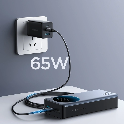 Kup Powerbank Joyroom JR-PBF04 USB-A, 2xUSB-C 20000mAh 65W fekete - JYR926 - {ean13} - Sklep Home Screen