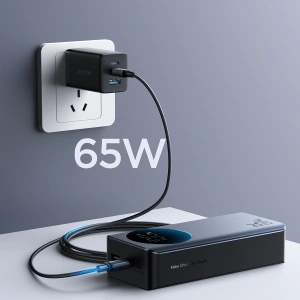 Powerbank Joyroom JR-PBF05 USB-A, 2xUSB-C 30000mAh 65W z wyświetlaczem cyfrowym czarny