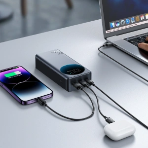 Powerbank Joyroom JR-PBF05 USB-A, 2xUSB-C 30000mAh 65W z wyświetlaczem cyfrowym czarny