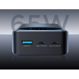 Powerbank Joyroom JR-PBF05 USB-A, 2xUSB-C 30000mAh 65W z wyświetlaczem cyfrowym czarny
