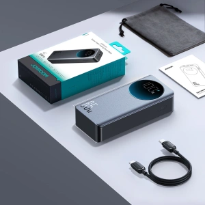 Powerbank Joyroom JR-PBF05 USB-A, 2xUSB-C 30000mAh 65W z wyświetlaczem cyfrowym czarny