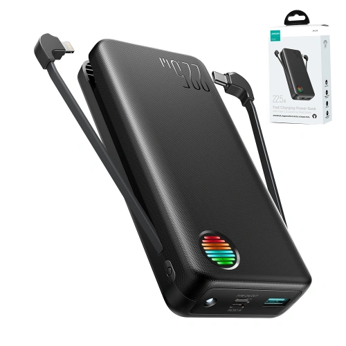 Kup Powerbank Joyroom JR-L015 20000mAh 22.5W + beépített USB-C és Lightning kábelek fekete - JYR928 - {ean13} - Sklep Home Screen