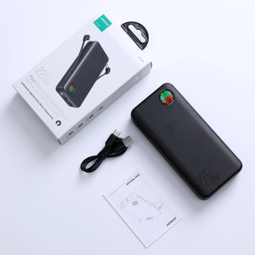 Kup Powerbank Joyroom JR-L015 20000mAh 22.5W + beépített USB-C és Lightning kábelek fekete - JYR928 - {ean13} - Sklep Home Screen