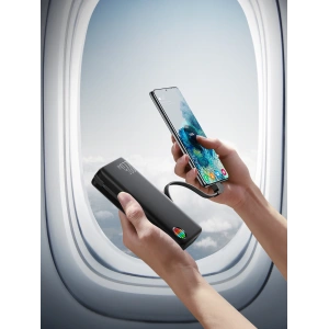 Powerbank Joyroom JR-L015 20000mAh 22.5W + wbudowane kable USB-C, Lightning czarny