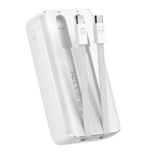 Kup Powerbank Joyroom JR-PBC06 10000mAh 30W + beépített USB-C, Lightning kábelek fehér - JYR929 - {ean13} - Sklep Home Screen