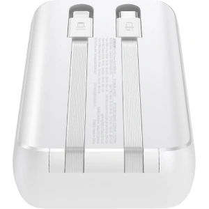 Powerbank Joyroom JR-PBC06 10000mAh 30W + wbudowane kable USB-C, Lightning biały