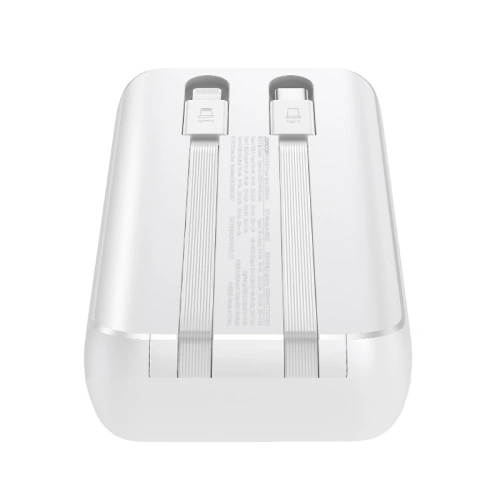 Buy Joyroom JR-PBC06 powerbank 10000mAh 30W + built-in USB-C, Lightning cables white - JYR929 - {ean13} - Home Screen Store Europe