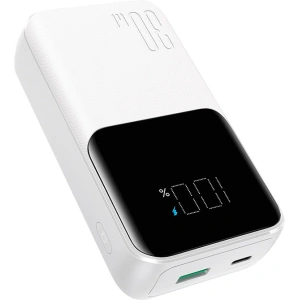 Powerbank Joyroom JR-PBC06 10000mAh 30W + wbudowane kable USB-C, Lightning biały