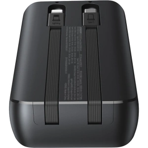 Powerbank Joyroom JR-PBC07 20000mAh 30W + wbudowane kable USB-C, Lightning czarny