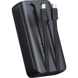 Powerbank Joyroom JR-PBC07 20000mAh 30W + wbudowane kable USB-C, Lightning czarny