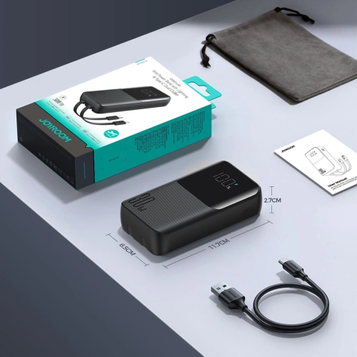 Kup Powerbank Joyroom JR-PBC07 20000mAh 30W + beépített USB-C, Lightning kábelek fekete - JYR930 - {ean13} - Sklep Home Screen