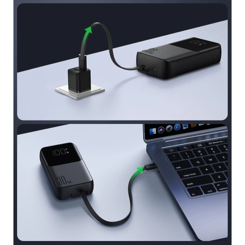 Kup Powerbank Joyroom JR-PBC07 20000mAh 30W + beépített USB-C, Lightning kábelek fekete - JYR930 - {ean13} - Sklep Home Screen
