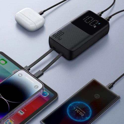 Kup Powerbank Joyroom JR-PBC07 20000mAh 30W + beépített USB-C, Lightning kábelek fekete - JYR930 - {ean13} - Sklep Home Screen