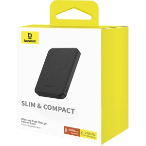 Kup Powerbank Baseus 5000mAh 20W mit induktiver Ladefunktion + USB-C-Kabel (20V/3A) schwarz - BSU4799 - {ean13} - Sklep Home Screen