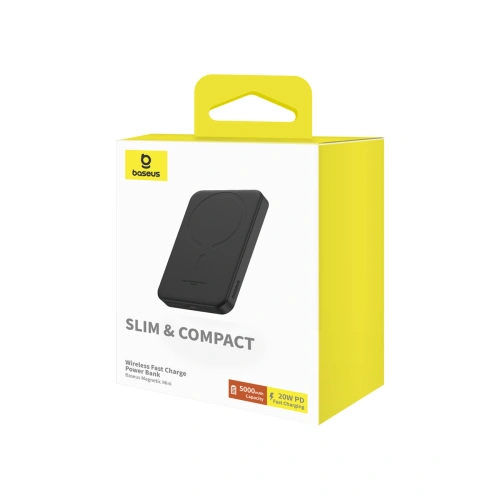 Kup Baseus Powerbank 5000mAh 20W cu încărcare inductivă + cablu USB-C (20V/3A) negru - BSU4799 - {ean13} - Sklep Home Screen