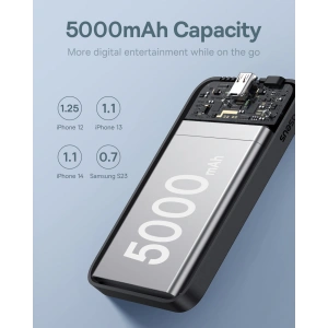 Buy Baseus powerbank 5000mAh 20W with inductive charging + USB-C cable (20V/3A) black - BSU4799 - {ean13} - Home Screen Store Europe