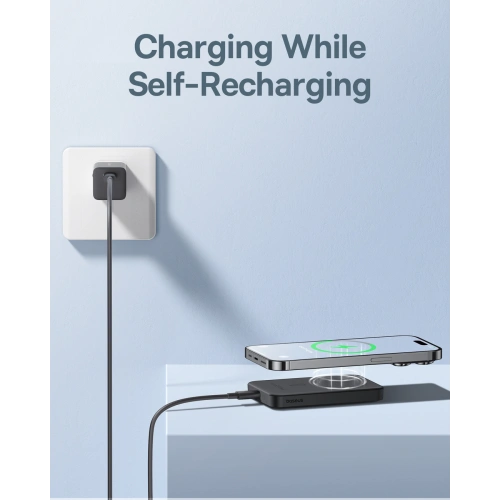 Kup Baseus Powerbank 5000mAh 20W cu încărcare inductivă + cablu USB-C (20V/3A) negru - BSU4799 - {ean13} - Sklep Home Screen
