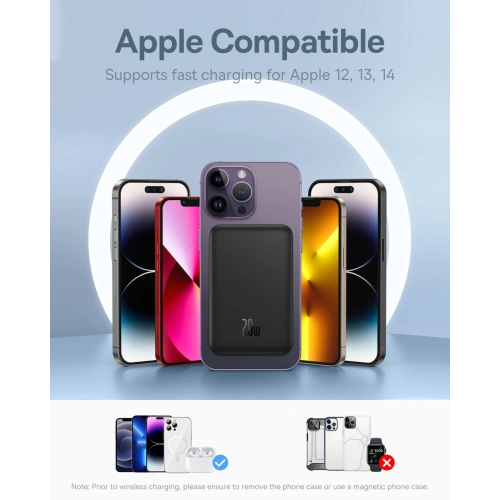 Kup Powerbank Baseus 5000mAh 20W indukciós töltési funkcióval + USB-C kábel (20V/3A) fekete - BSU4799 - {ean13} - Sklep Home Screen