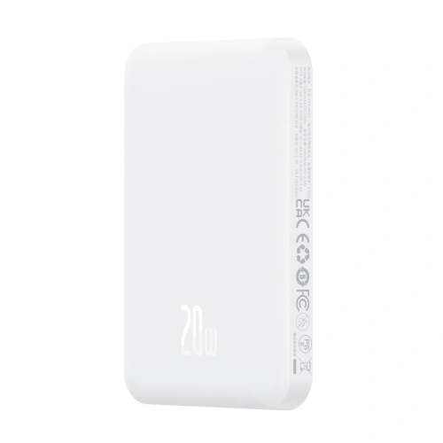 Kup Powerbank Baseus 5000mAh 20W indukciós töltési funkcióval + USB-C kábel (20V/3A) fehér - BSU4800 - {ean13} - Sklep Home Screen