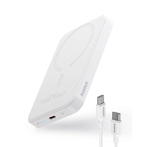 Kup Powerbank Baseus 5000mAh 20W indukciós töltési funkcióval + USB-C kábel (20V/3A) fehér - BSU4800 - {ean13} - Sklep Home Screen