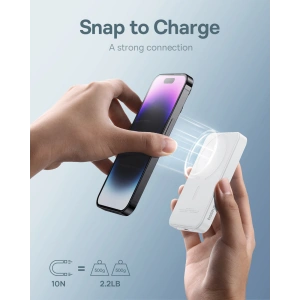 Buy Baseus powerbank 5000mAh 20W with inductive charging + USB-C cable (20V/3A) white - BSU4800 - {ean13} - Home Screen Store Europe