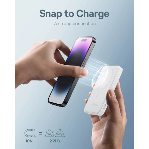 Kup Powerbank Baseus 5000mAh 20W indukciós töltési funkcióval + USB-C kábel (20V/3A) fehér - BSU4800 - {ean13} - Sklep Home Screen