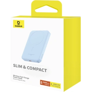 Kup Powerbank Baseus 5000mAh 20W mit induktiver Ladefunktion + USB-C Kabel (20V/3A) blau - BSU4801 - {ean13} - Sklep Home Screen
