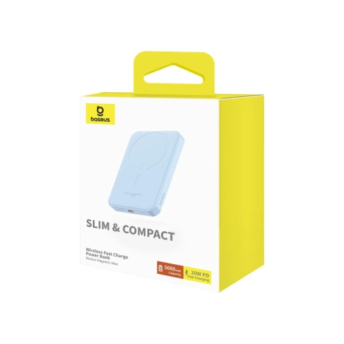 Kup Powerbank Baseus 5000mAh 20W vezeték nélküli töltési funkcióval + USB-C kábel (20V/3A) kék - BSU4801 - {ean13} - Sklep Home Screen