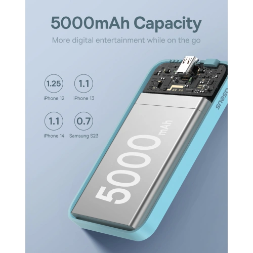 Kup Powerbank Baseus 5000mAh 20W vezeték nélküli töltési funkcióval + USB-C kábel (20V/3A) kék - BSU4801 - {ean13} - Sklep Home Screen