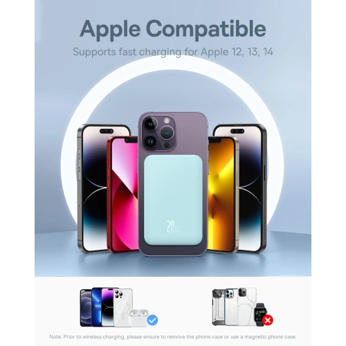 Kup Powerbank Baseus 5000mAh 20W vezeték nélküli töltési funkcióval + USB-C kábel (20V/3A) kék - BSU4801 - {ean13} - Sklep Home Screen