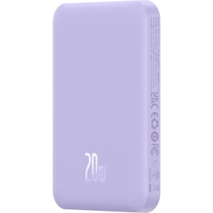 Buy Baseus powerbank 5000mAh 20W with inductive charging + USB-C cable (20V/3A) purple - BSU4802 - {ean13} - Home Screen Store Europe