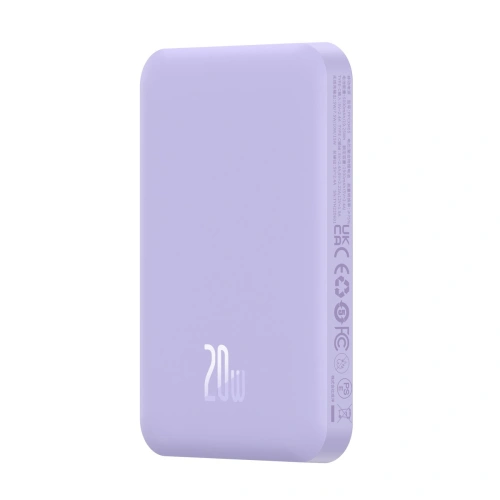 Kup Baseus Powerbank 5000mAh 20W cu încărcare inductivă + cablu USB-C (20V/3A) violet - BSU4802 - {ean13} - Sklep Home Screen