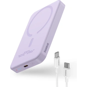 Buy Baseus powerbank 5000mAh 20W with inductive charging + USB-C cable (20V/3A) purple - BSU4802 - {ean13} - Home Screen Store Europe
