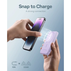 Buy Baseus powerbank 5000mAh 20W with inductive charging + USB-C cable (20V/3A) purple - BSU4802 - {ean13} - Home Screen Store Europe