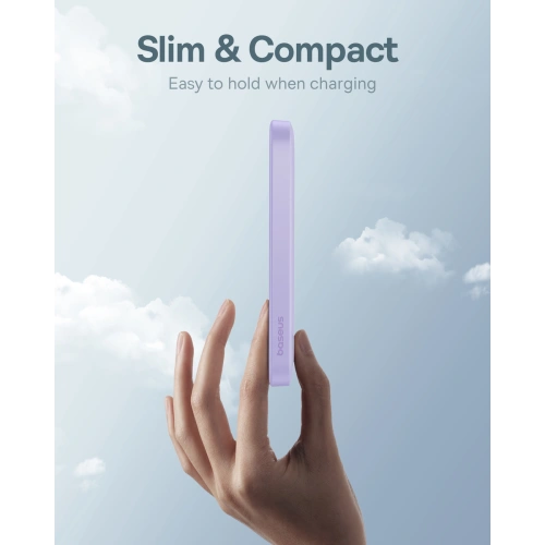 Kup Baseus Powerbank 5000mAh 20W cu încărcare inductivă + cablu USB-C (20V/3A) violet - BSU4802 - {ean13} - Sklep Home Screen