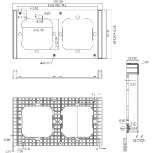 Sonoff double mounting frame for wall switch installation