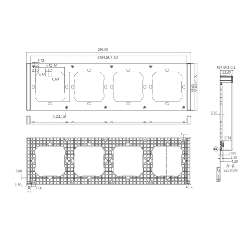 Buy Quad frame for wall switch installation Sonoff - SNF137 - {ean13} - Home Screen Store Europe