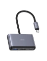 Kup Adapter USAMS US-SJ628 HUB 5w1 USB-C / USB-A 2.0, USB 3.0, USB-C, TF, SD grau/dunkelgrau - USA1012 - {ean13} - Sklep Home Screen
