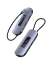 Adapter USAMS US-SJ642 HUB 6w1 USB-C / 2xUSB-A 3.0,TF,SD,USB-C,HDMI PD100W szary/tarnish