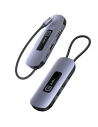 Adapter USAMS US-SJ643 HUB 8in1 USB-C / 3xUSB-A 3.0, TF, SD, USB-C, HDMI, RJ45 PD100W grau/tarnfarben