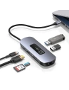 Kup Adapter USAMS US-SJ643 HUB 8in1 USB-C / 3xUSB-A 3.0, TF, SD, USB-C, HDMI, RJ45 PD100W grau/tarnfarben - USA1014 - {ean13} - Sklep Home Screen