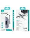 Kup Adapter USAMS US-SJ643 HUB 8in1 USB-C / 3xUSB-A 3.0, TF, SD, USB-C, HDMI, RJ45 PD100W grau/tarnfarben - USA1014 - {ean13} - Sklep Home Screen