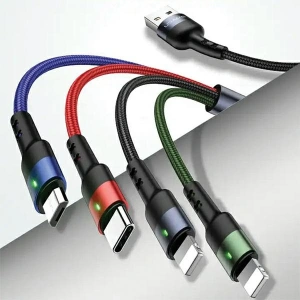 Kup Kabel 4w1 USAMS US-SJ317 USB-A / microUSB, USB-C, 2xLightning Rychlé nabíjení 2A 1.2m - USA1016 - {ean13} - Sklep Home Screen
