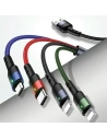 USAMS US-SJ317 4-in-1 USB-A / microUSB, USB-C, cablu 2xLightning Fast Charge 2A 1.2m