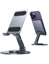 Rotacyjny uchwyt biurkowy na telefon / tablet USAMS US-ZJ074 szary/space grey