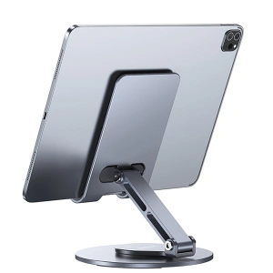 Rotující stolní držák na telefon/tablet USAMS US-ZJ074 šedý/space grey